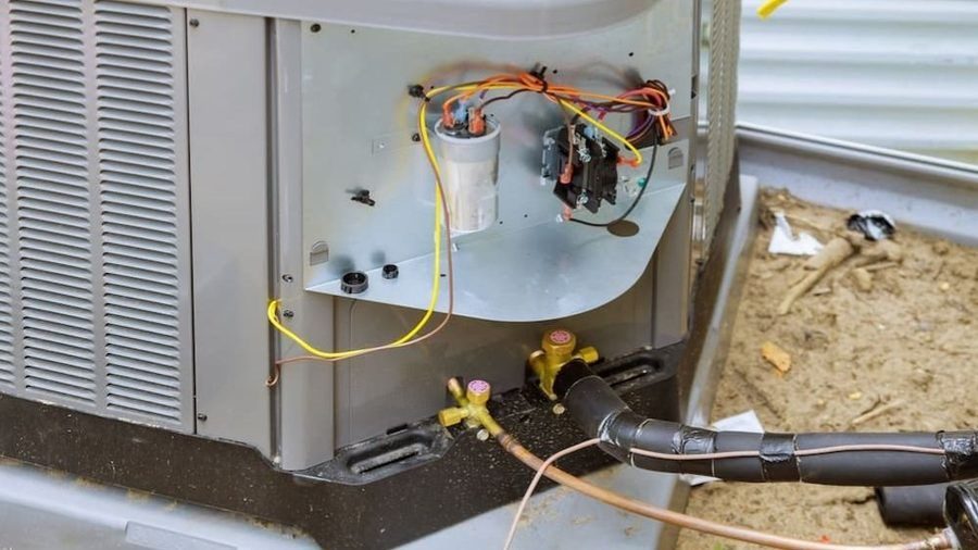 Work on an AC unit